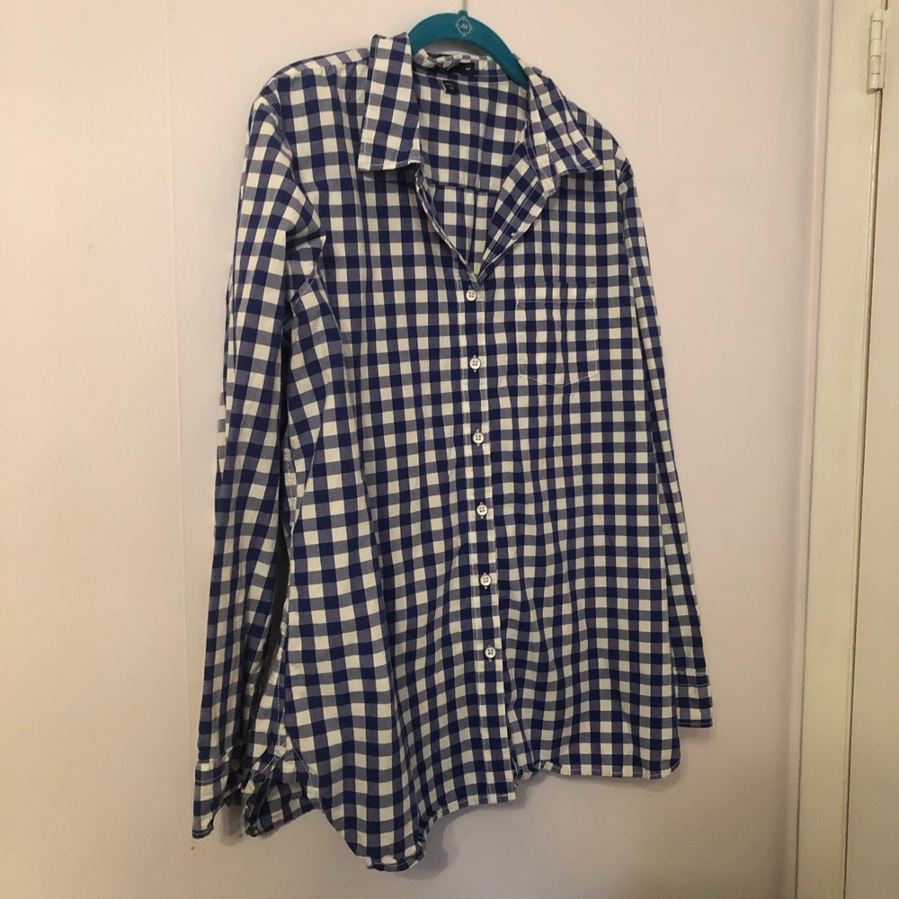 Dark Blue Gap gingham shirt. XXL.
